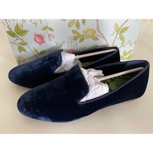 Size 7 - Birdie The Starling Loafer In Midnight Blue Suede
